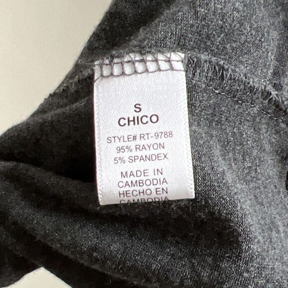 ZENANA Outfitters Small Gray Long Sleeved Cowl Neck Blouse - Picture 9 of 9